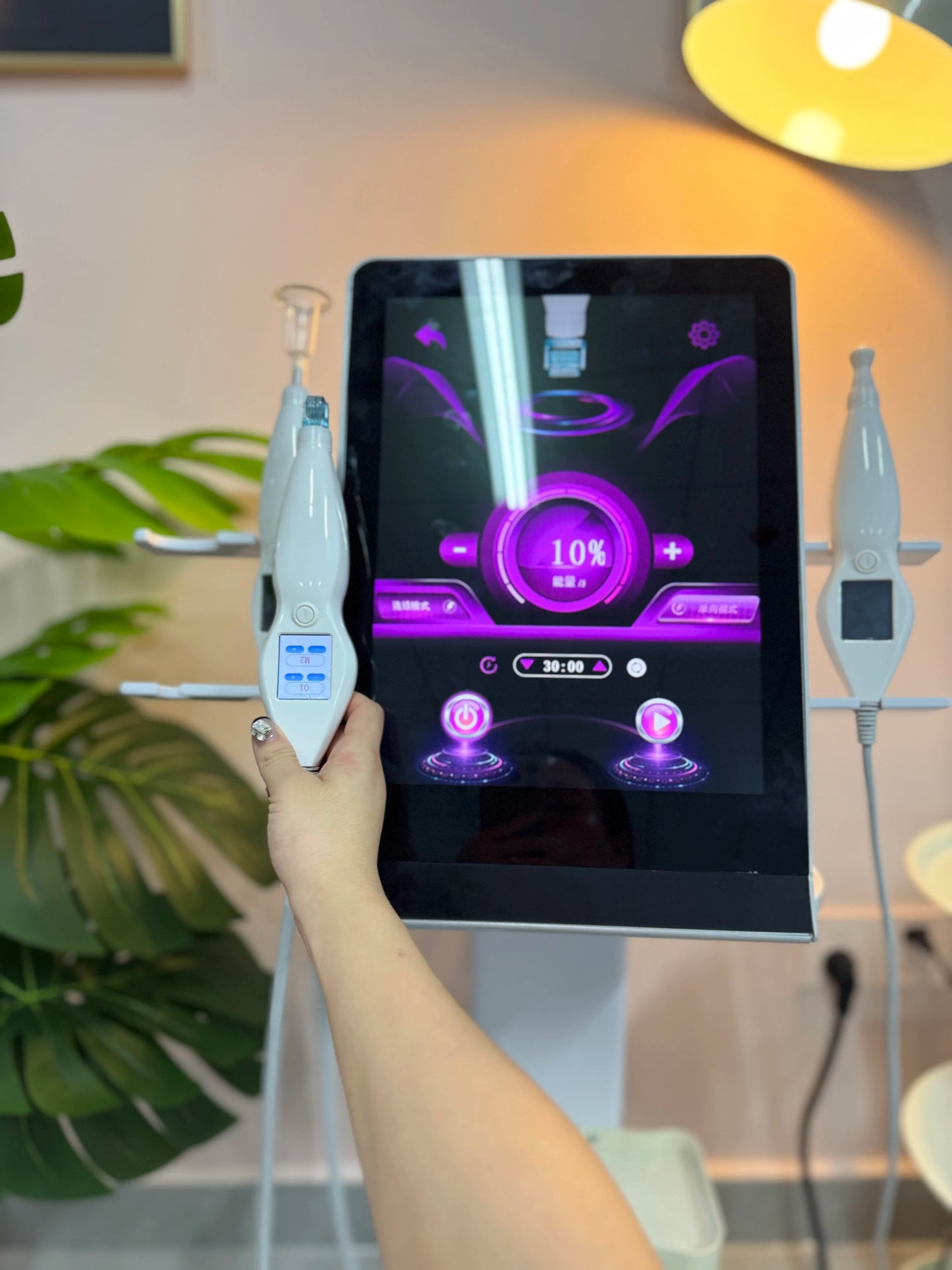 8-in-1 Cold Hot Plasma Machine Diamond Stamp Ozone Plasma Machine Skin Rejuvenation Anti-Aging Facial Care Beauty Equipment