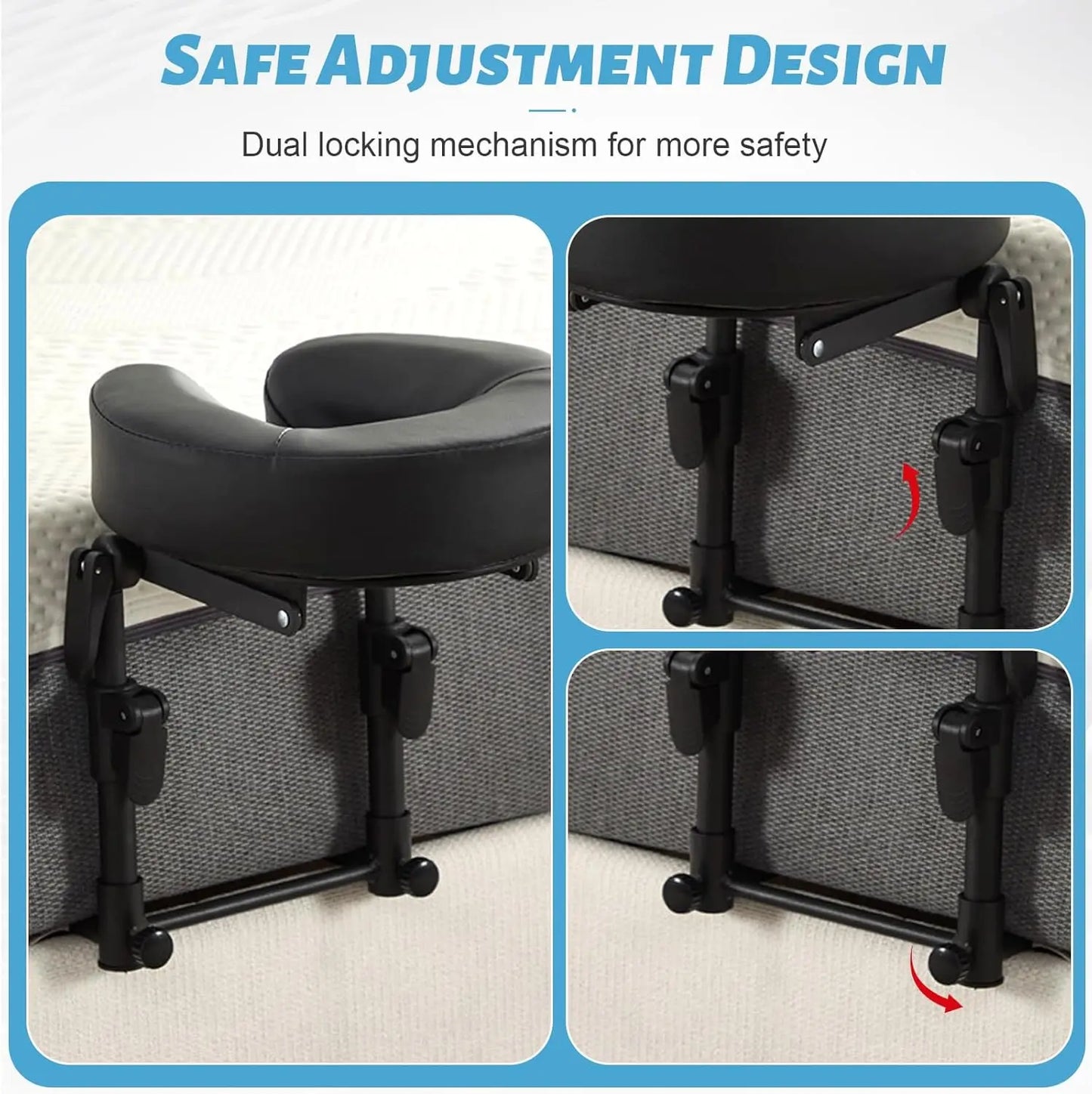 Massage Headrest for Bed, Head Cradle Home Mattress Top Massage Table, Adjustable Face Down Pillow for Salon SPA Massage Bed