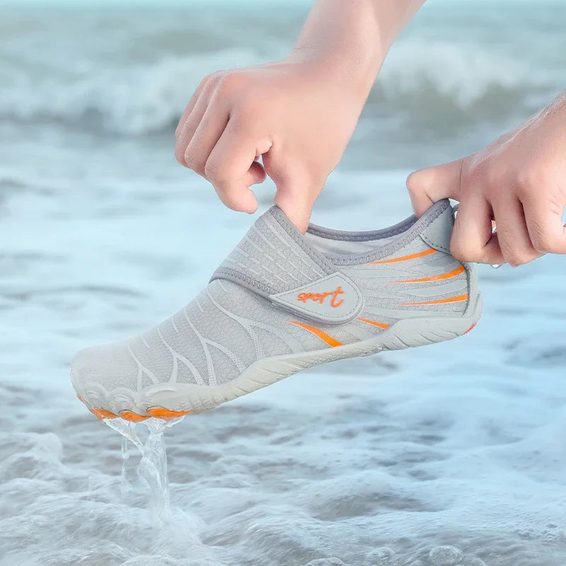 Upstream Wading Aqua Shoes Men Women Slip On Water Sports Shoes Five Fingers Beach River Barefoot Swimming Sneakers Unisex New