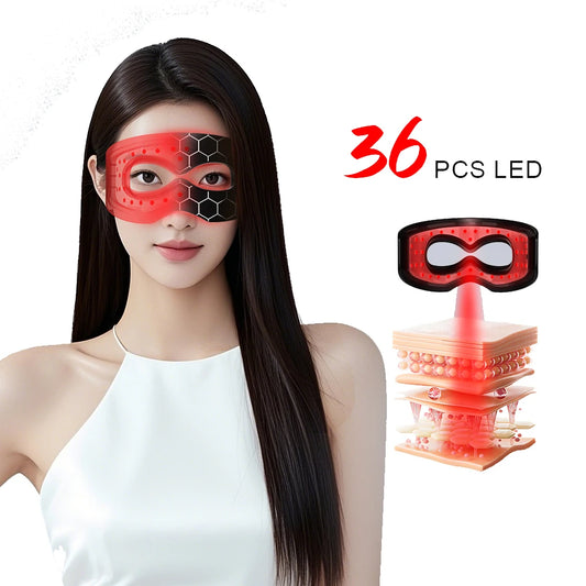 Cordless Red Light Eye Mask 7 Color Silicone Photon Therapy Under Eye Rejuvenation Mask for Dark Circle Puffiness Beauty Device
