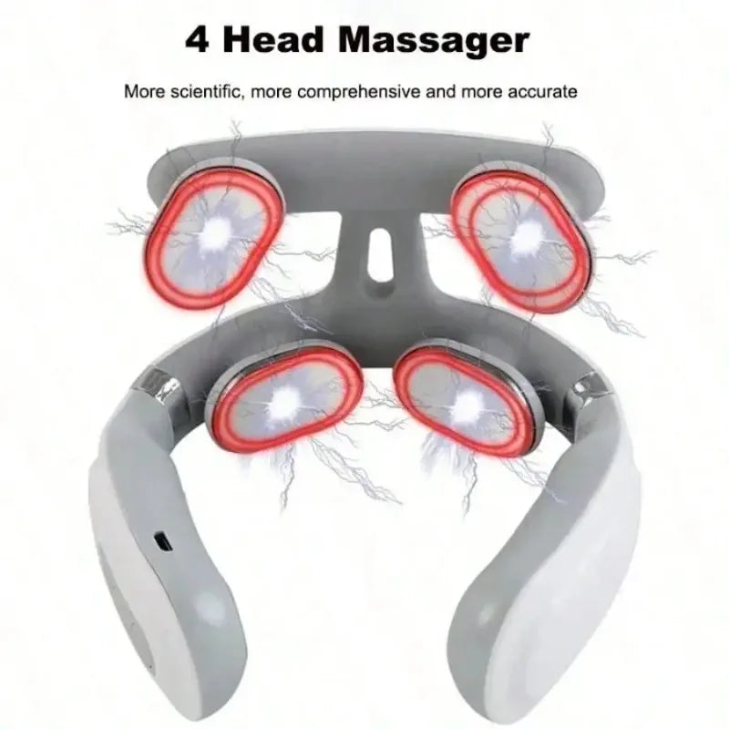 16 Modes USB Smart Pulse Heating Vibration Cervical Massager Portable Electric Neck Care Massage Device For Daily Relaxation