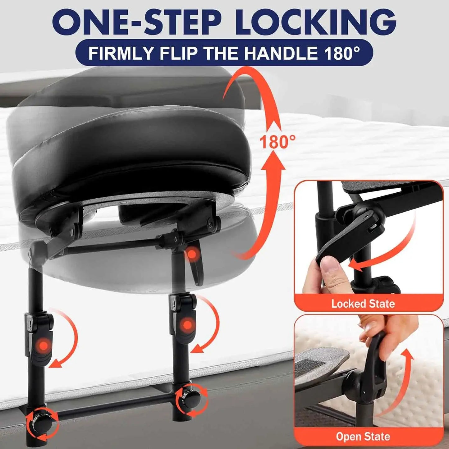 Massage Headrest for Bed, Head Cradle Home Mattress Top Massage Table, Adjustable Face Down Pillow for Salon SPA Massage Bed