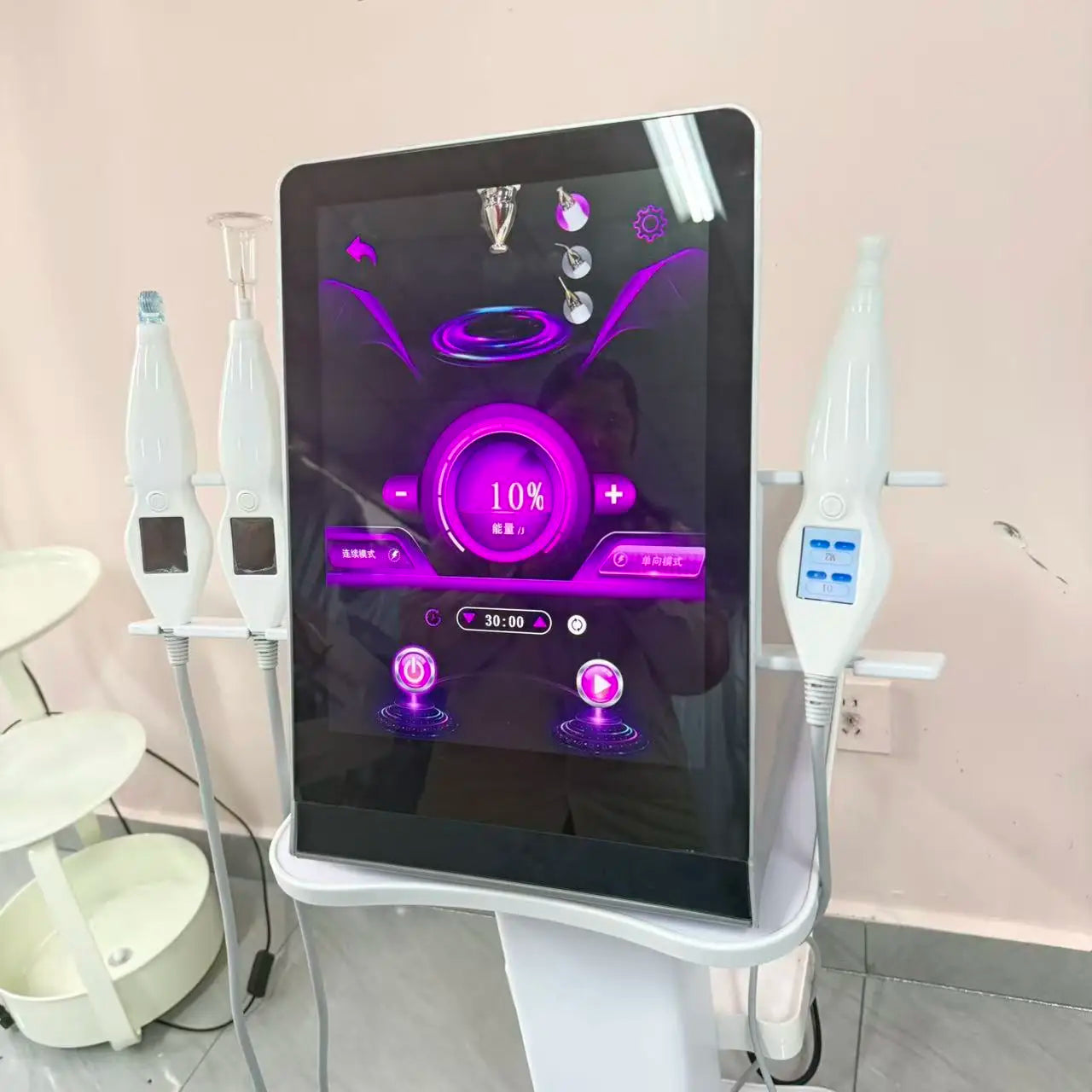 8-in-1 Cold Hot Plasma Machine Diamond Stamp Ozone Plasma Machine Skin Rejuvenation Anti-Aging Facial Care Beauty Equipment